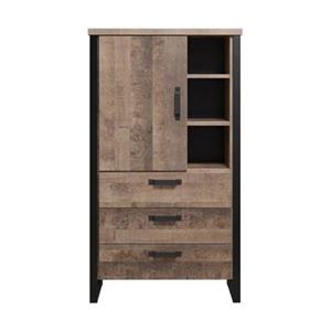 Trendteam Highboard »Vitrine Stauraumschrank Emile, Eiche Tabak /« (no-Set)