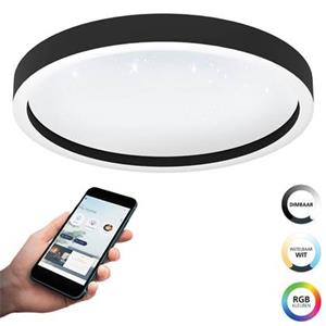 EGLO ZigBee LED Deckenleuchte Montemorelos in Schwarz und Weiß Tunable White 17,8W 2150lm