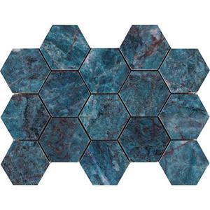 Douglas & Jones Wandtegel  Marbles Mozaïek 32.5x22.5 cm LX Kionia Azzurro Glans 