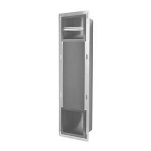 Aqua Splash Inbouw Toiletrolhouder BWS met Reserve Rolhouder RVS Gunmetal 