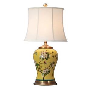 Fine Asianliving Chinese Tafellamp met Kap Keramiek Porselein