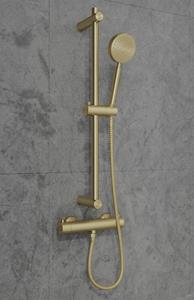 Saniclear Brass doucheset met thermostatische kraan geborsteld messing