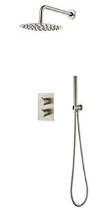 Saniclear Exclusive inbouw regendouche met staafhanddouche wandmontage 20cm volledig 304 RVS