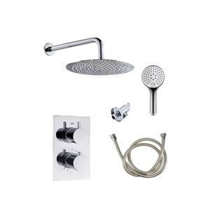 Saniclear Talpa inbouwregendouche met wandarm en 2 standen handdouche 30cm chroom