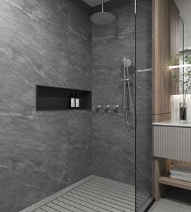 Saniclear Plus inbouw regendouche 3-weg met glijstang en plafondarm 30 geborsteld RVS