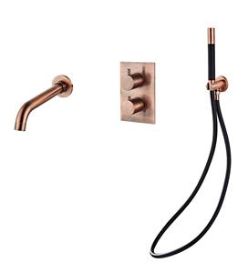 Saniclear Copper Pro inbouw badkraan geborseld koper