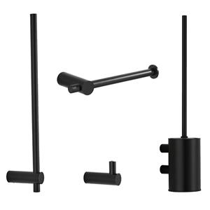 Saniclear Academy toiletaccessoires set mat zwart