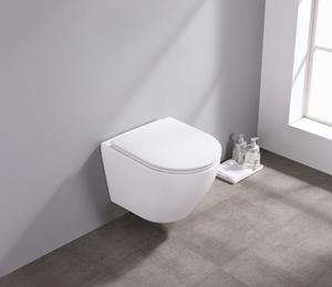 Saniclear Itsie randloze toilet met toiletzitting mat wit
