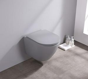 Saniclear Itsie randloze toilet met toiletzitting mat grijs