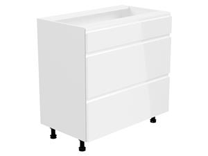 Mobistoxx Keukenkast ASPAS 3 lades 80 cm wit/hoogglans wit
