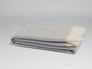 Deken wol pied-de-poule grey melange 150x210 100% merino scheerwol