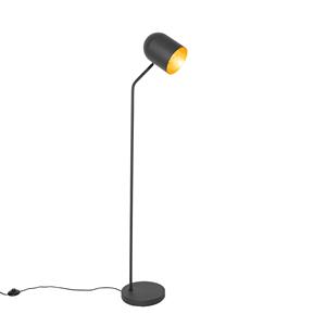 QAZQA Vloerlamp morik - Zwart - Modern - L 25cm