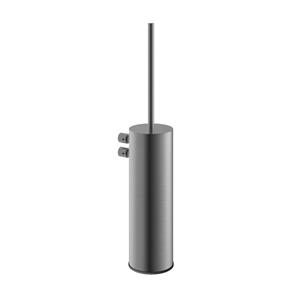 Hotbath Toiletborstel Met Houder Archie Wandmodel Geborsteld Gunmetal PVD