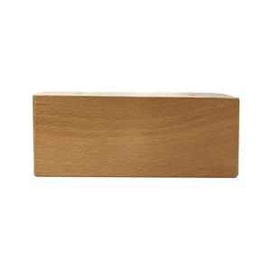 Furniture Legs Europe Rechthoekige blanke houten meubelpoot hoogte 6 cm
