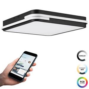 EGLO LED Deckenleuchte Genovese in Schwarz und Weiß 22W 3000lm