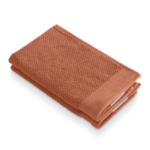 WALRA Gastendoek Soft Cotton Popcorn Terra - 2x 30x50 cm
