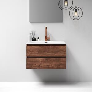 Sanituba Nature badmeubel 80cm viking shield met wastafel Furiosa glans wit 1 kraangat