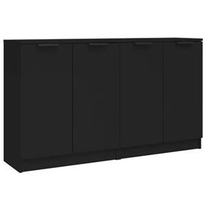 VidaXL Dressoirs 2 st 60x30x70 cm bewerkt hout zwart