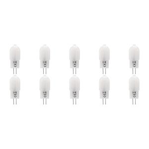Velvalux LED Lamp 10 Pack - G4 Fitting - Dimbaar - 2W - Helder/Koud Wit 6000K - Melkwit | Vervangt 20W