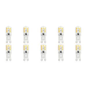Velvalux LED Lamp 10 Pack - G9 Fitting - Dimbaar - 3W - Warm Wit 3000K - Transparant | Vervangt 32W