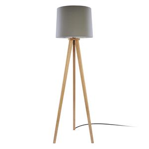 HerzBlut Elli vloerlamp, asteiken geolied/taupe