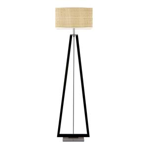 HerzBlut Bi Bob vloerlamp, asteiken houtskool/zand