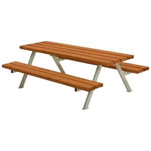 Plus Danmark Kinderpicknicktafel vuren gegrond teak | Alpha 118 x 177 x 57 cm