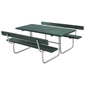 Plus Danmark Picknickset gerecycled kunststof | Classic 2 rugleuningen groen 177 x 177 x 75 cm