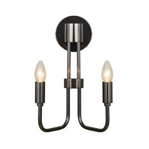 Lindby Elanova wandlamp van ijzer, gunmetal