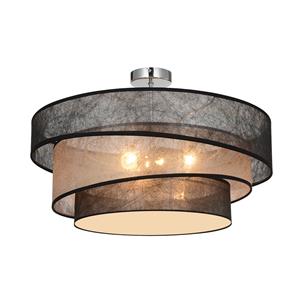 Lindby Ayvira plafondlamp, zwart, goud