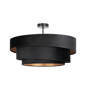 Lindby Jusari plafondlamp van textiel, zwart