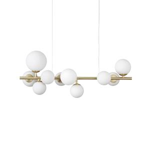 Ideallux Ideal Lux Perlage Hänge Länge 81cm messing/weiß