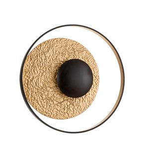 Holländer Wandlamp Satelliet in goud-bruin, Ø 40 cm