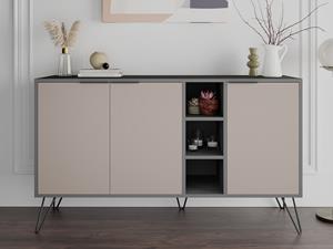 Mobistoxx Dressoir CLARO 3 deuren antraciet/lichtbruin