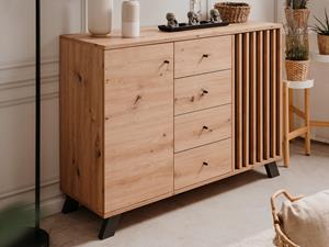 Mobistoxx Dressoir MEDINA 2 deuren 4 lades artisan eik/antraciet