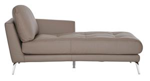 W.Schillig Chaiselongue softy, mit dekorativer Heftung im Sitz, Füße Chrom glänzend
