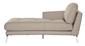 W.Schillig Chaiselongue softy, mit dekorativer Heftung im Sitz, Füße Chrom glänzend