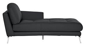 W.Schillig Chaiselongue softy, mit dekorativer Heftung im Sitz, Füße Chrom glänzend