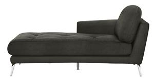 W.Schillig Chaiselongue softy, mit dekorativer Heftung im Sitz, Füße Chrom glänzend