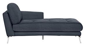 W.Schillig Chaiselongue softy, mit dekorativer Heftung im Sitz, Füße Chrom glänzend