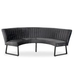HomingXL Eetkamerbank Rondo | Geschikt voor tafel 130 cm | stof Element antraciet 01