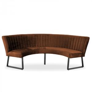 HomingXL Eetkamerbank Rondo | Geschikt voor tafel 150 cm | stof Element bruin 07
