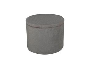 Hioshop Dunken Poef, Hocker Met Opbergruimte Ø51cm Teddystof Bruin.