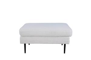 Hioshop Boom Poef, Hocker Teddystof Zwart, Wit.