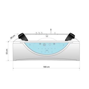 AcquaVapore Whirlpool-Badewanne »Whirlpool Badewanne Eckwanne W81H-TH-A-ALL 90x180«