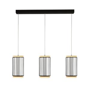 Searchlight LED-Pendelleuchte Cage 3-flammig, schwarz