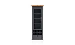 Vitrine ¦ grau ¦ Maße (cm): B: 72 H: 38  - Möbel Kraft