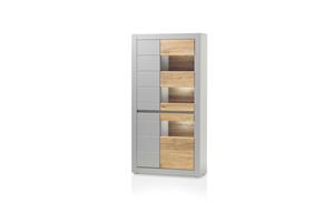 Vitrine ¦ grau ¦ Maße (cm): B: 100 H: 35  - Möbel Kraft