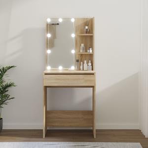 VidaXL Kaptafel Met LED-verlichting 60x40x140 Cm Sonoma Eikenkleurig