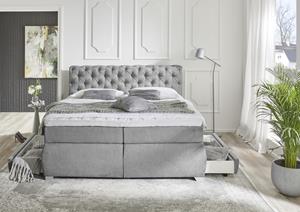 Relita Boxspringbett, Boxspringbett mit 180 x 200 cm Liegefläche, 7-Zonen-TFK-Matratze